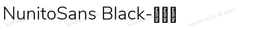 NunitoSans Black字体转换